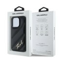 Etui Karl Lagerfeld Diagonal Quilted Script na iPhone 14 Pro - czarne Karl Lagerfeld