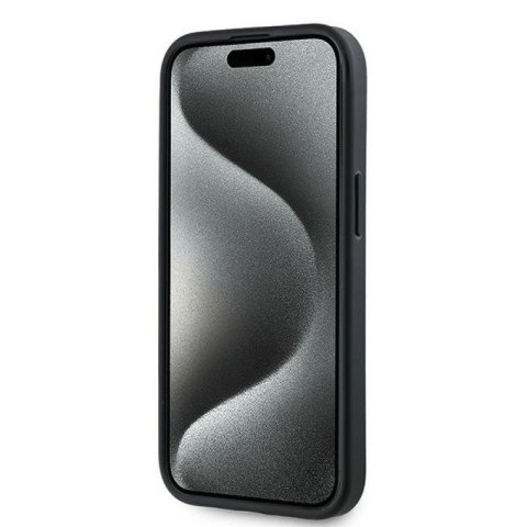Etui Karl Lagerfeld Diagonal Quilted Script na iPhone 15 / 14 / 13 - czarne Karl Lagerfeld