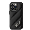 Etui Karl Lagerfeld Diagonal Quilted Script na iPhone 15 Pro Max - czarne Karl Lagerfeld