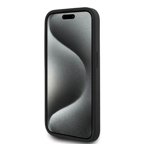 Etui Karl Lagerfeld Diagonal Quilted Script na iPhone 15 Pro Max - czarne Karl Lagerfeld