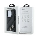 Etui Karl Lagerfeld Diagonal Quilted Script na iPhone 15 Pro Max - czarne Karl Lagerfeld