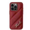 Etui Karl Lagerfeld Diagonal Quilted Script na iPhone 15 Pro Max - czerwone Karl Lagerfeld