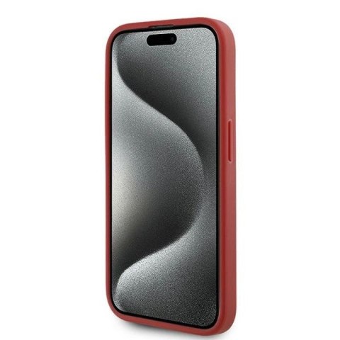 Etui Karl Lagerfeld Diagonal Quilted Script na iPhone 15 Pro - czerwone Karl Lagerfeld