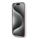 Etui Karl Lagerfeld Diagonal Quilted Script na iPhone 15 Pro - różowe Karl Lagerfeld