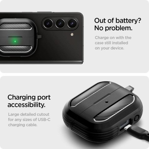 Etui Spigen Rugged Armor Samsung Galaxy Buds 3 / 3 Pro - czarne Spigen
