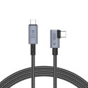 Kabel Tech-Protect UltraBoost Max L USB-C 4.0 (prosty) / USB-C 4.0 (kątowy) PD 240W 8K 40Gbps 1.5m - szary Tech-Protect