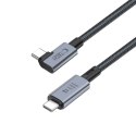 Kabel Tech-Protect UltraBoost Max L USB-C 4.0 (prosty) / USB-C 4.0 (kątowy) PD 240W 8K 40Gbps 1.5m - szary Tech-Protect