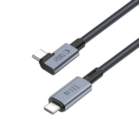 Kabel Tech-Protect UltraBoost Max L USB-C 4.0 (prosty) / USB-C 4.0 (kątowy) PD 240W 8K 40Gbps 1.5m - szary Tech-Protect