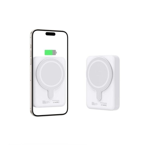 Powerbank Tech-Protect LifeMag PB11 z MagSafe 10000mAh 15W port USB-C - biały + kabel USB-C Tech-Protect