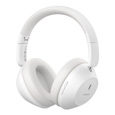 Słuchawki bezprzewodowe Baseus Bass 30 Max nauszne Bluetooth 5.3 - białe Baseus