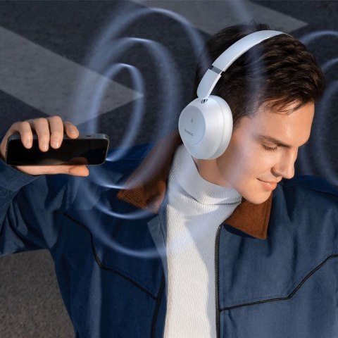 Słuchawki bezprzewodowe Baseus Bass 30 Max nauszne Bluetooth 5.3 - białe Baseus