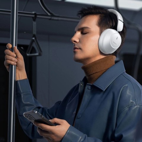 Słuchawki bezprzewodowe Baseus Bass 30 Max nauszne Bluetooth 5.3 - białe Baseus