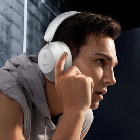 Słuchawki bezprzewodowe Baseus Bass 30 Max nauszne Bluetooth 5.3 - białe Baseus