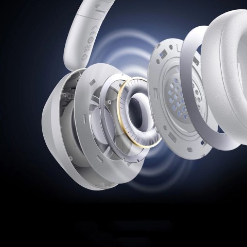Słuchawki bezprzewodowe Baseus Bass 30 Max nauszne Bluetooth 5.3 - białe Baseus