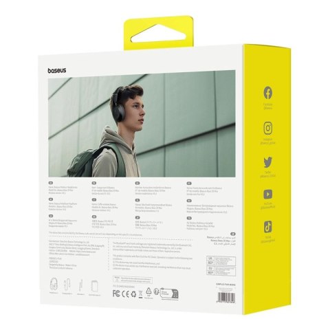 Słuchawki bezprzewodowe Baseus Bass 30 Max nauszne Bluetooth 5.3 - czarne Baseus