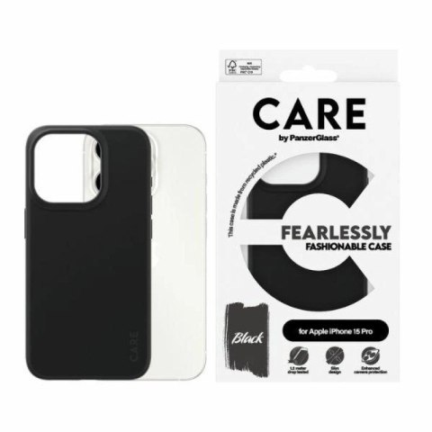 Etui CARE by PanzerGlass Fearlessly Fashionable Case na iPhone 15 Pro - czarne PanzerGlass