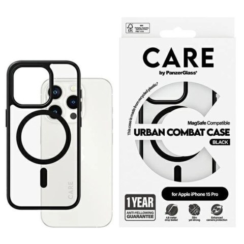 Etui CARE by PanzerGlass Urban Combat Case MagSafe na iPhone 15 Pro - czarny PanzerGlass