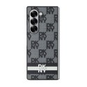 Etui DKNY Chequered Pattern Printed Stripes na Samsung Galaxy Z Fold 6 - czarne DKNY
