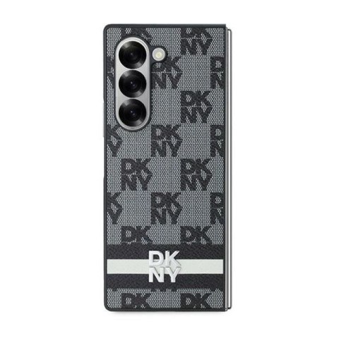 Etui DKNY Chequered Pattern Printed Stripes na Samsung Galaxy Z Fold 6 - czarne DKNY