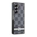 Etui DKNY Chequered Pattern Printed Stripes na Samsung Galaxy Z Fold 6 - czarne DKNY