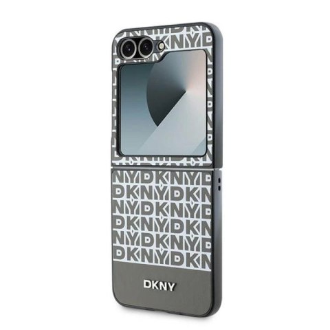 Etui DKNY Repeat Pattern Bottom Stripe na Samsung Galaxy Z Flip 6 - brązowe DKNY
