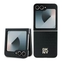 Etui DKNY Repeat Pattern Stack Logo na Samsung Galaxy Z Flip6 - czarne DKNY