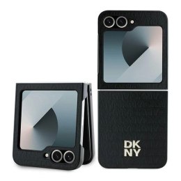 Etui DKNY Repeat Pattern Stack Logo na Samsung Galaxy Z Flip6 - czarne DKNY