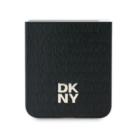 Etui DKNY Repeat Pattern Stack Logo na Samsung Galaxy Z Flip6 - czarne DKNY