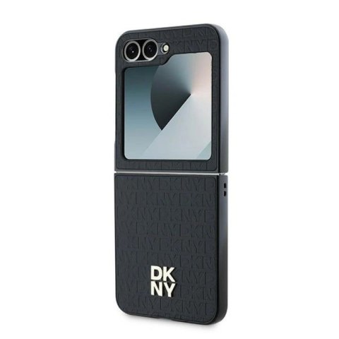 Etui DKNY Repeat Pattern Stack Logo na Samsung Galaxy Z Flip6 - czarne DKNY