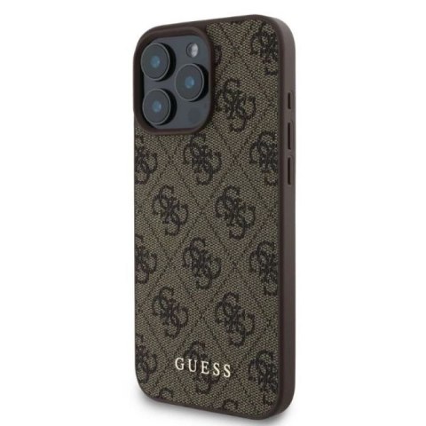 Etui Guess 4G Classic na iPhone 16 Pro - brązowe Guess