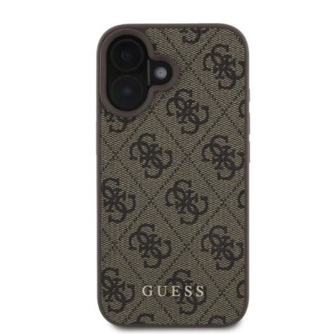 Etui Guess 4G Classic na iPhone 16 - brązowe Guess