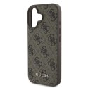 Etui Guess 4G Classic na iPhone 16 - brązowe Guess