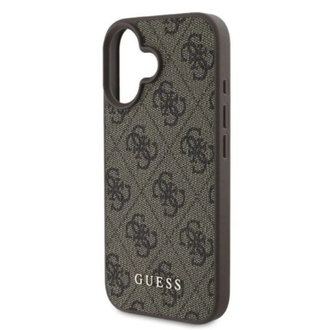 Etui Guess 4G Classic na iPhone 16 - brązowe Guess