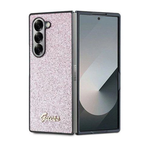 Etui Guess 4G Glitter Script na Samsung Galaxy Z Fold 6 - różowe Guess