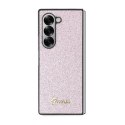 Etui Guess 4G Glitter Script na Samsung Galaxy Z Fold 6 - różowe Guess