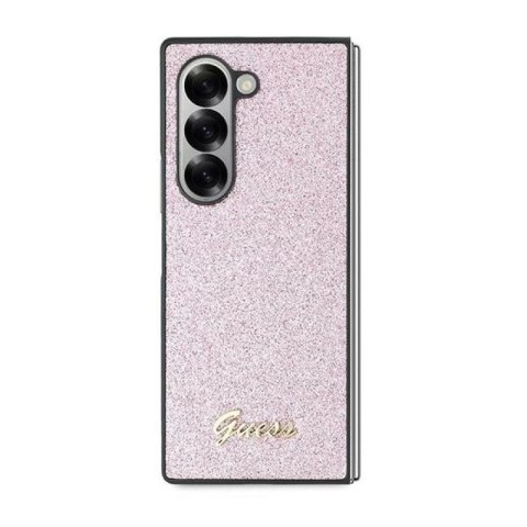 Etui Guess 4G Glitter Script na Samsung Galaxy Z Fold 6 - różowe Guess