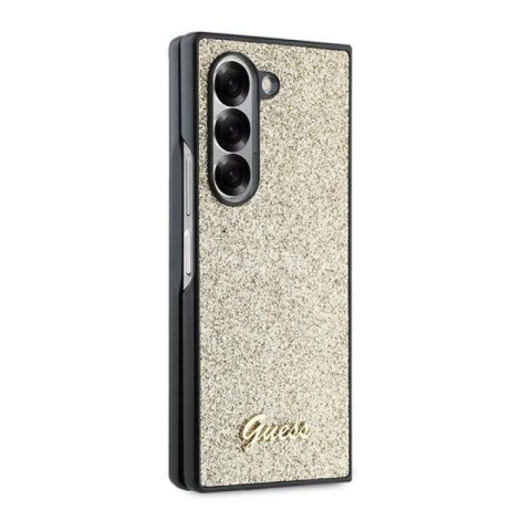 Etui Guess 4G Glitter Script na Samsung Galaxy Z Fold 6 - złote Guess