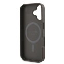 Etui Guess 4G Printed Stripes MagSafe na iPhone 16 Plus - brązowe Guess