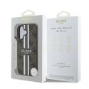 Etui Guess 4G Printed Stripes MagSafe na iPhone 16 Plus - brązowe Guess