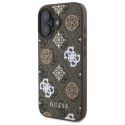 Etui Guess 4G Printed Stripes MagSafe na iPhone 16 - brązowe Guess