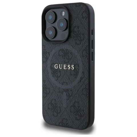 Etui Guess 4G Ring Classic Logo MagSafe na iPhone 16 Pro Max - czarne Guess