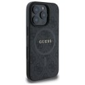 Etui Guess 4G Ring Classic Logo MagSafe na iPhone 16 Pro Max - czarne Guess