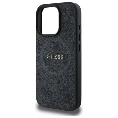 Etui Guess 4G Ring Classic Logo MagSafe na iPhone 16 Pro Max - czarne Guess