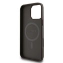 Etui Guess 4G Ring Classic Logo MagSafe na iPhone 16 Pro - brązowe Guess