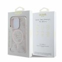Etui Guess 4G Ring Classic Logo MagSafe na iPhone 16 Pro - różowe Guess