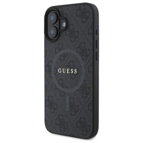 Etui Guess 4G Ring Classic Logo MagSafe na iPhone 16 - czarne Guess