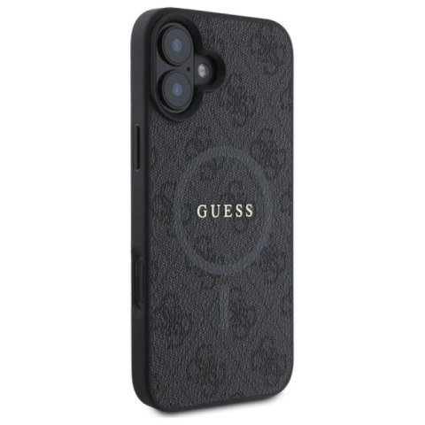 Etui Guess 4G Ring Classic Logo MagSafe na iPhone 16 - czarne Guess