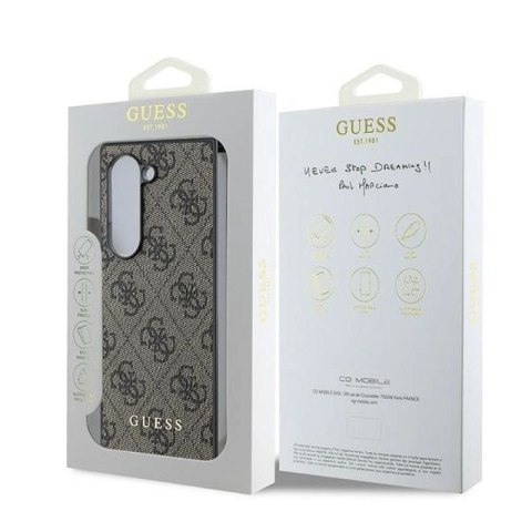 Etui Guess 4G na Samsung Galaxy Z Fold 6 - brązowe Guess