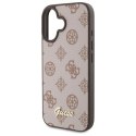 Etui Guess Peony Script MagSafe na iPhone 16 - brązowe Guess