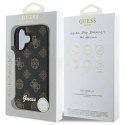 Etui Guess Peony Script MagSafe na iPhone 16 - czarne Guess